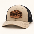 Flat River whitetail hat studio product mockup