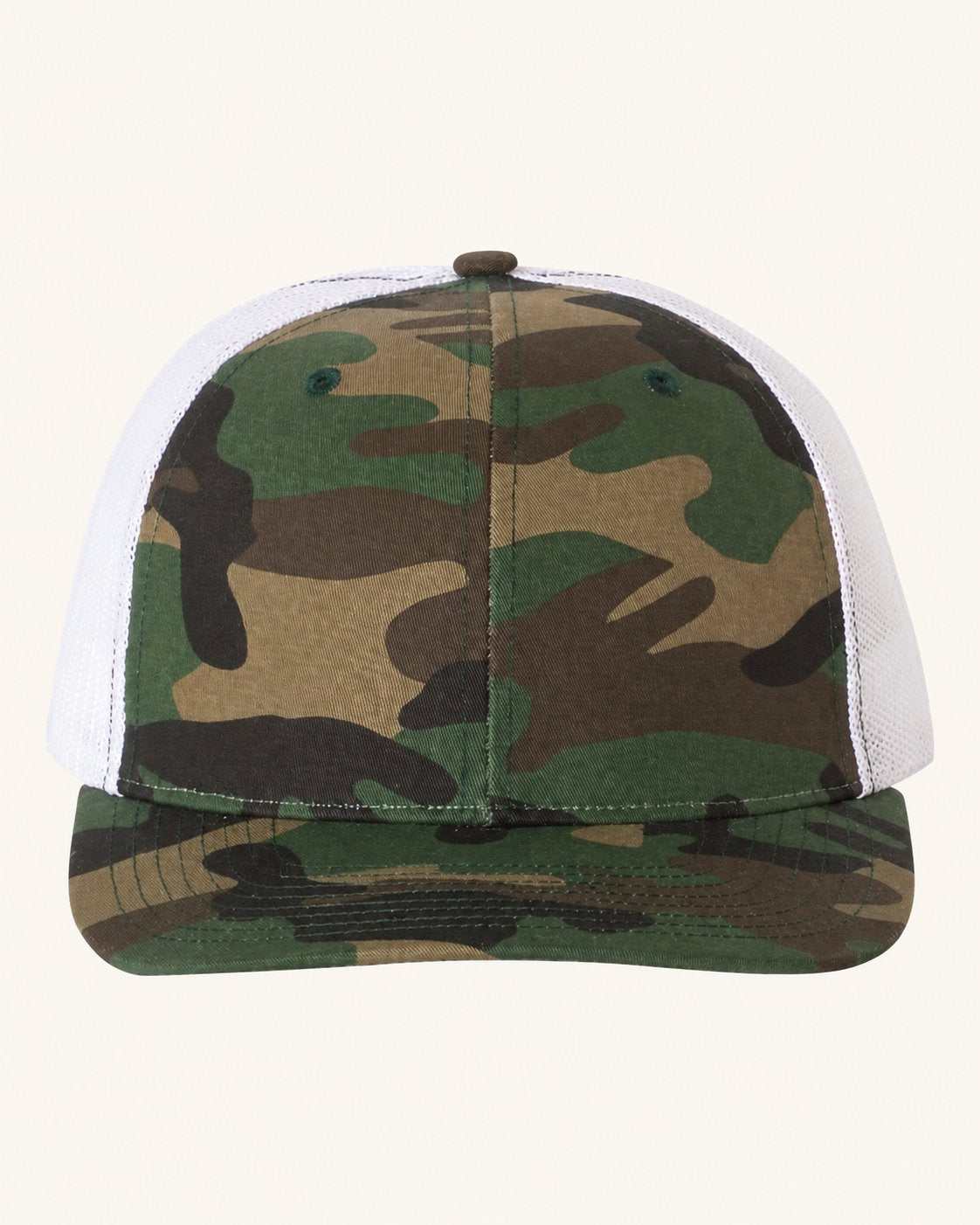Richardson 112P — Army Camo/ White — blank cap supplier reference; patch not shown