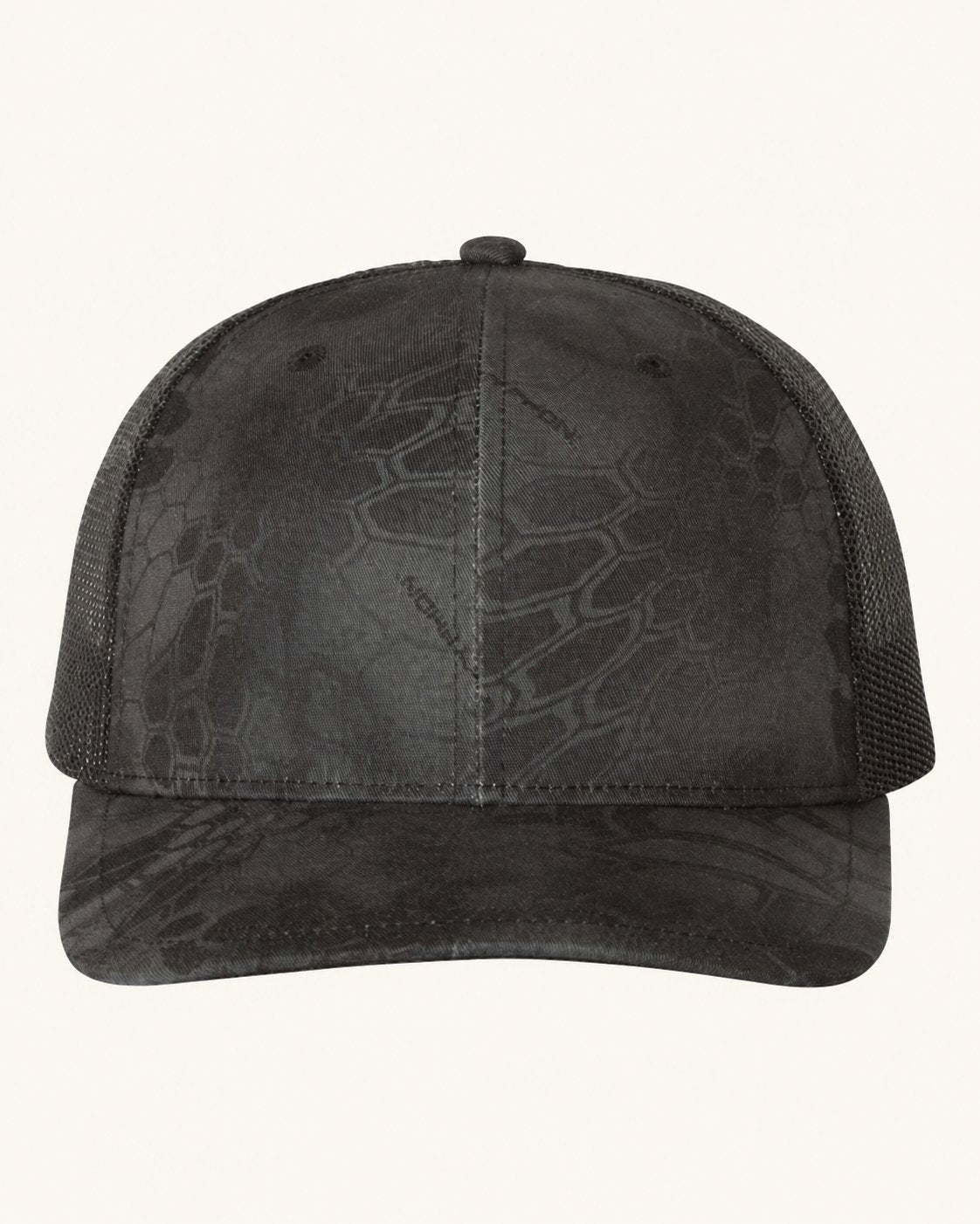 Richardson 112P — Kryptek Typhon/ Black — blank cap supplier reference; patch not shown