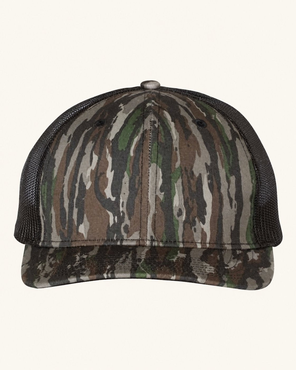 Richardson 112P — Realtree Original/ Black — blank cap supplier reference; patch not shown