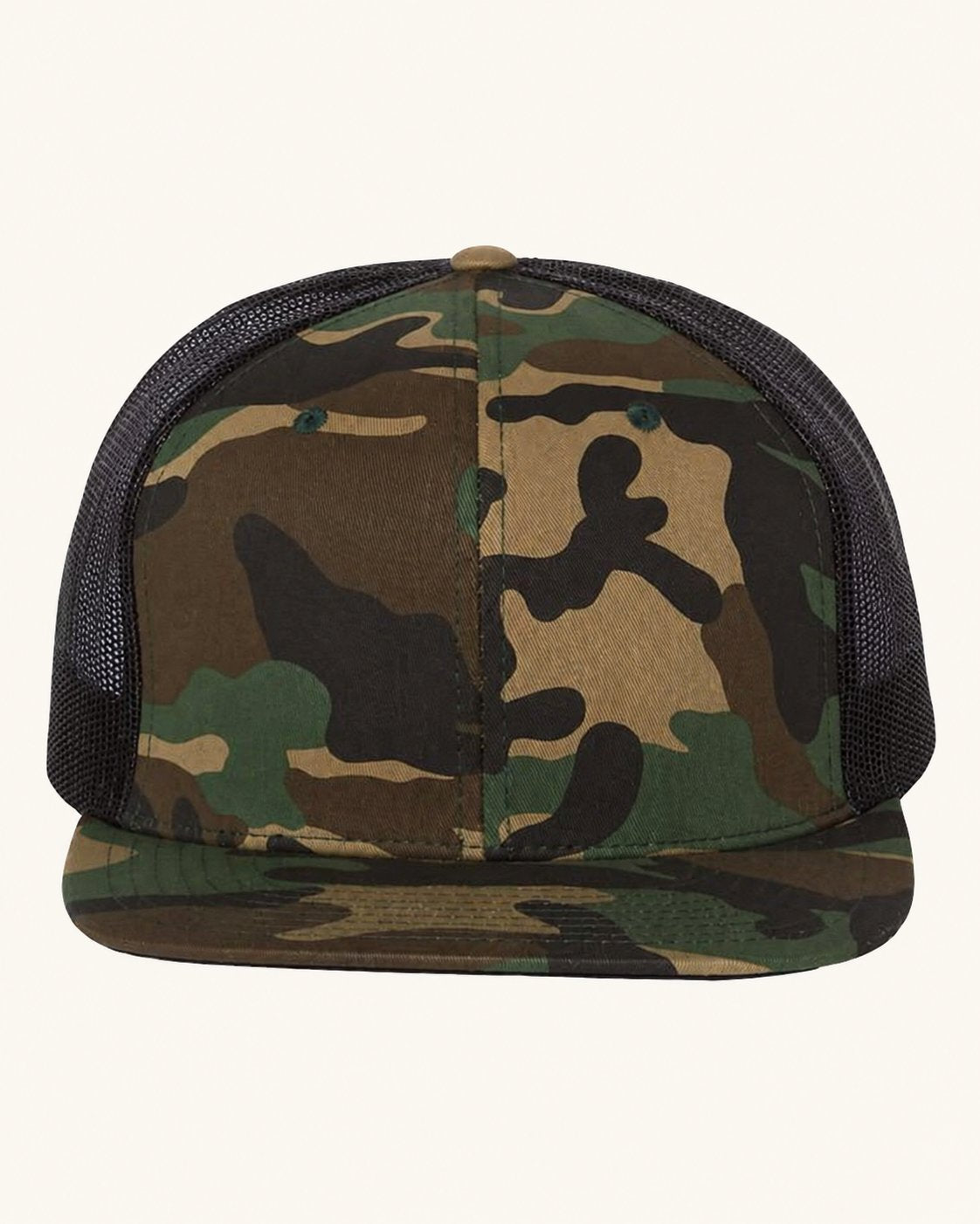 Richardson 511 — Green Camo/ Black — blank cap supplier reference; patch not shown